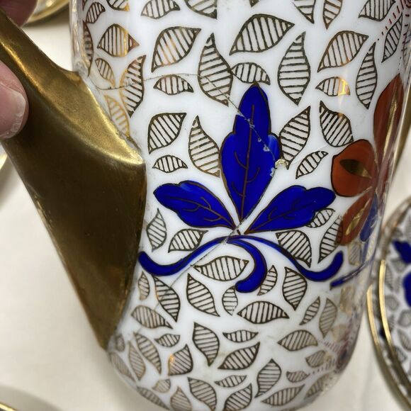 G&H Czechoslovakia Vienna Style Porcelain Demitasse Dinner Coffee Tea Set - Picture 9 of 12